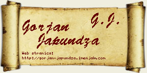 Gorjan Japundža vizit kartica